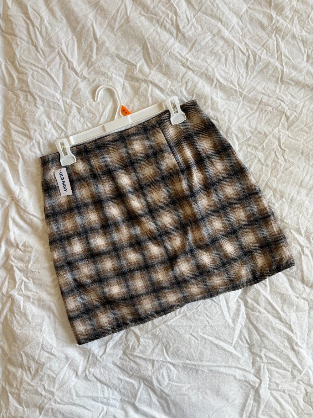 NWT Old Navy Brown Plaid Mini Skirt Dark Academia Fall